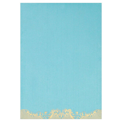 Blue Floral Wedding Invitation Card