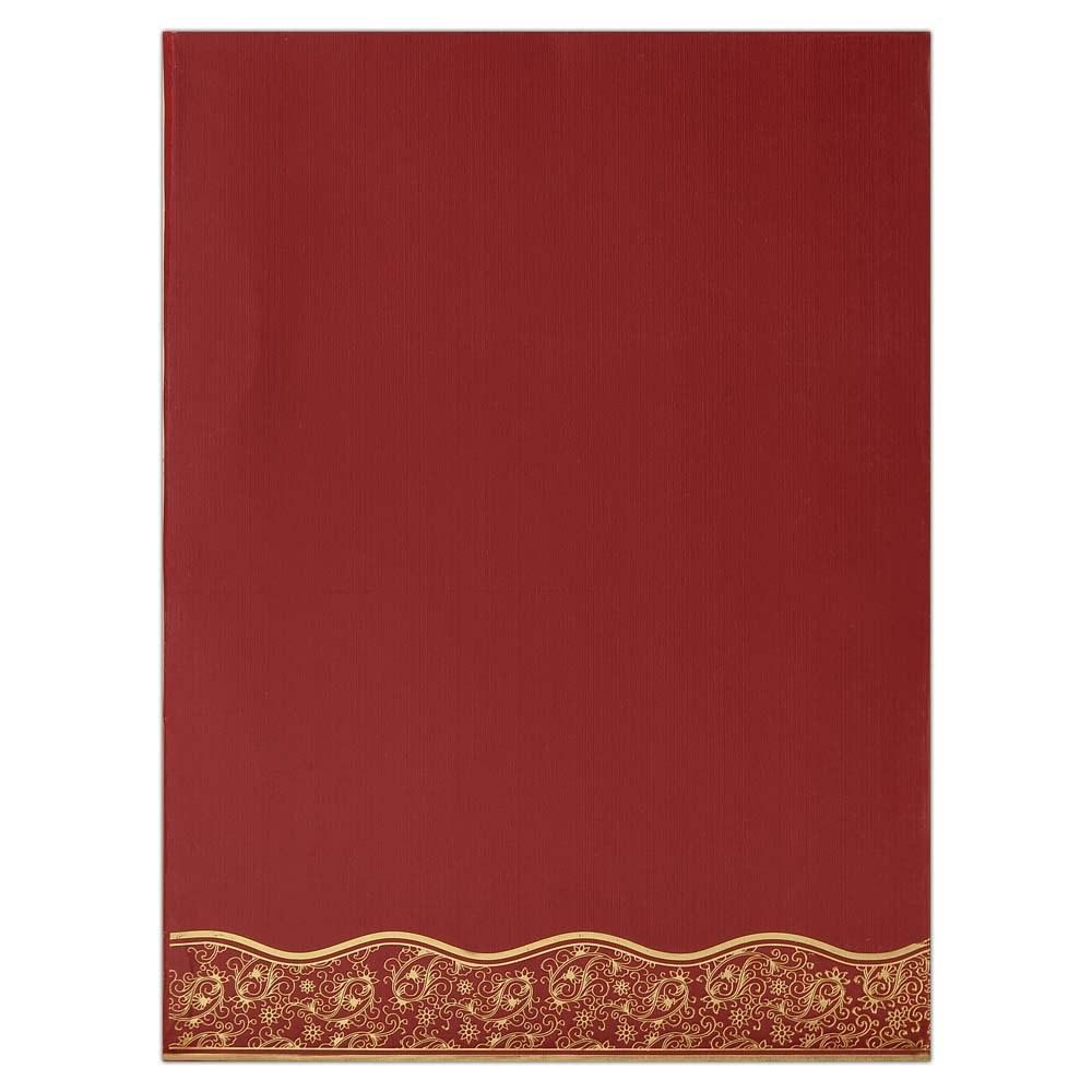 Maroon Designer Walima Wedding  Invitation Card -KNK1571