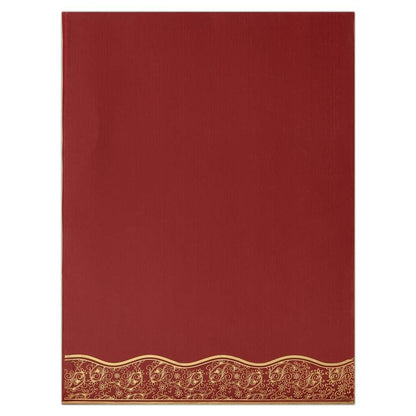 Maroon Designer Walima Wedding  Invitation Card -KNK1571