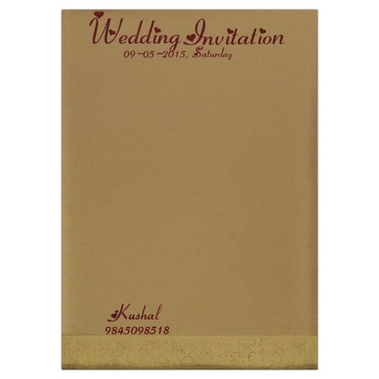 Invitation Card - Eye Catching &amp; Appealing Metallic Brown Invitation Card-KNK1619