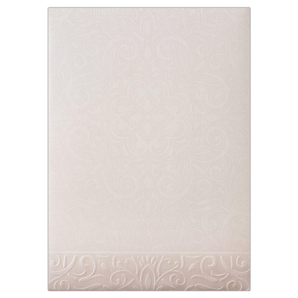 Invitation Card - Contemporary and classy Card in white and gold-KNK1764