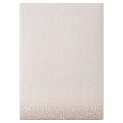 Invitation Card - Contemporary and classy Card in white and gold-KNK1764