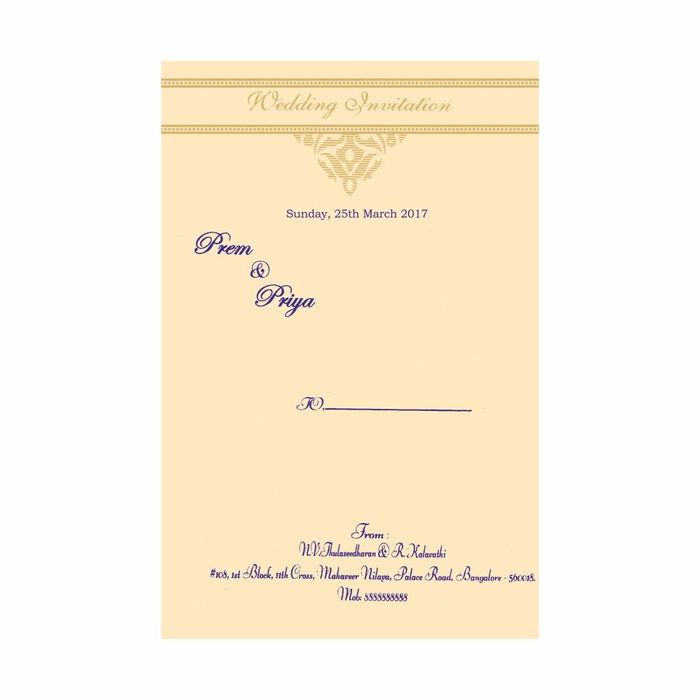 Blue Wedding Invitation Card-Knk1897-King of Cards