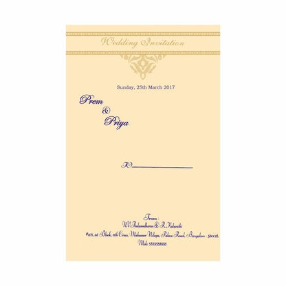 Blue Wedding Invitation Card-Knk1897-King of Cards