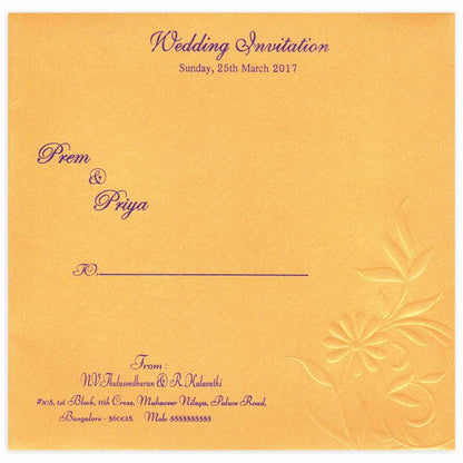 Unique Door Type Violet Shading Personal Wedding Card - KNK2016 - Small (Personal card)
