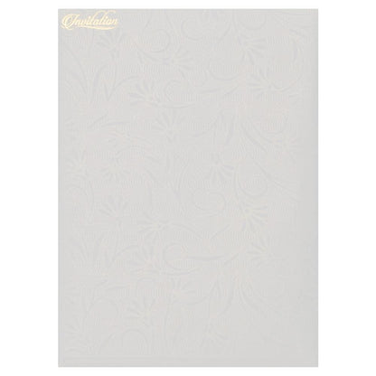 Invitation Card - White Christian Wedding Card-KNK2033