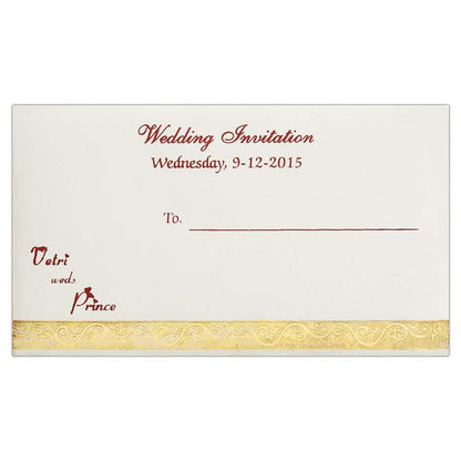 Invitation Card - Golden Personal Wedding Invitation Card-KNK2251