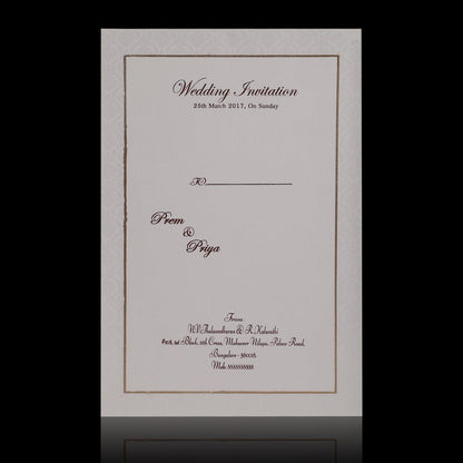 Fabulous Maroon Shading With Bloom Subject Wedding Card - KNK2258