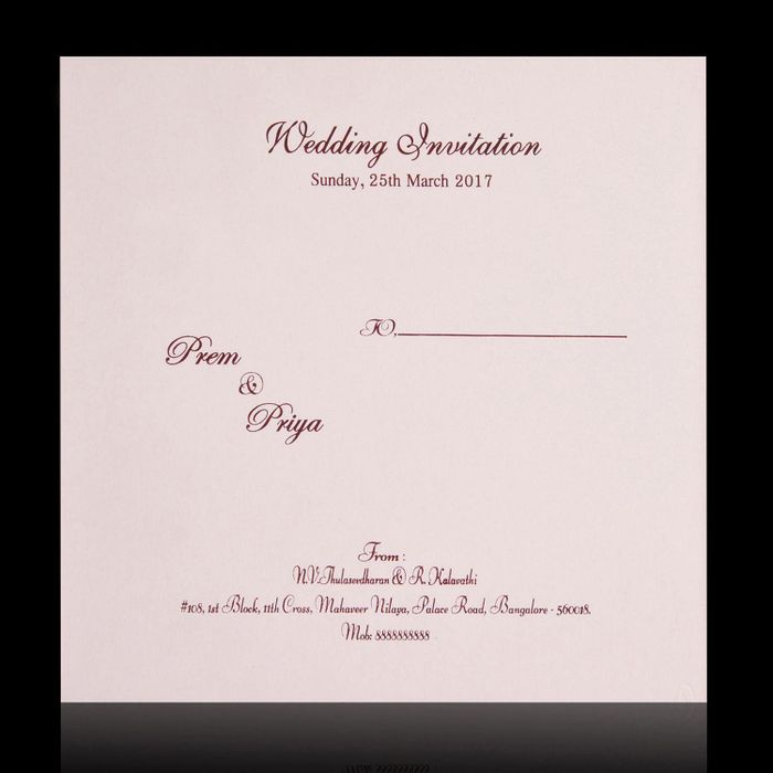 Charming Cream Shading Padded Wedding Card - KNK2298-King of Cards