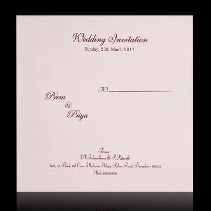 Charming Cream Shading Padded Wedding Card - KNK2298-King of Cards