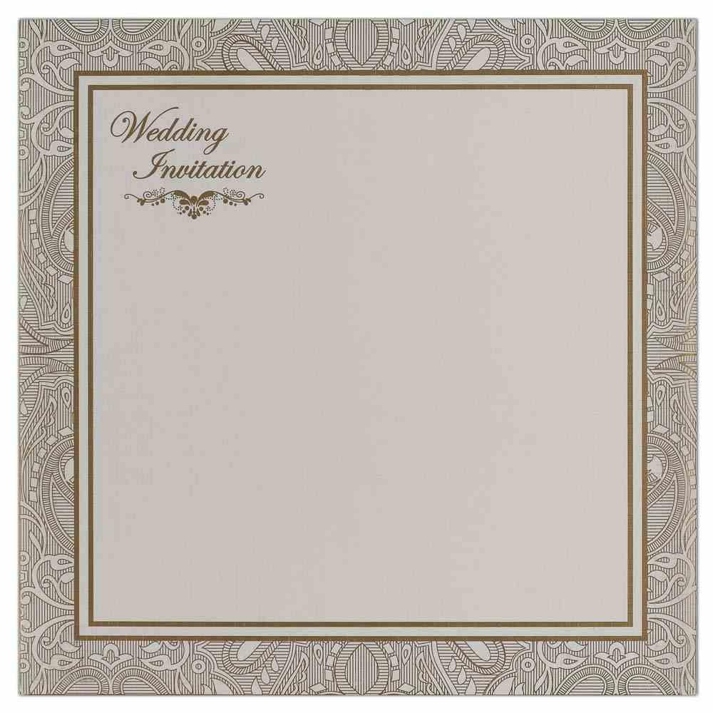 Invitation Card - Alluringly Classic White and Gold Invitation Card-KNK2370