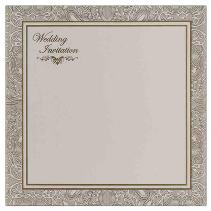 Invitation Card - Alluringly Classic White and Gold Invitation Card-KNK2370