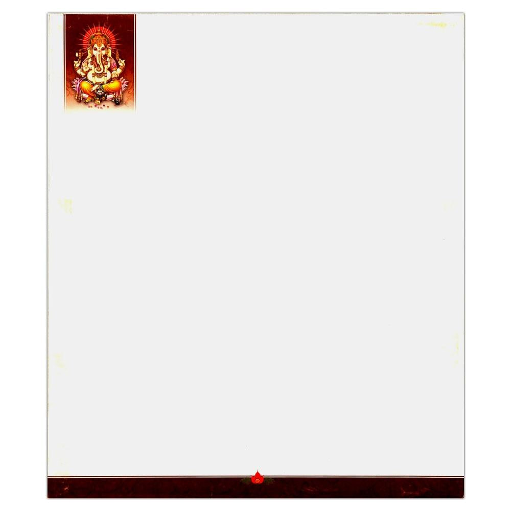 White Traditional Indian Wedding Card