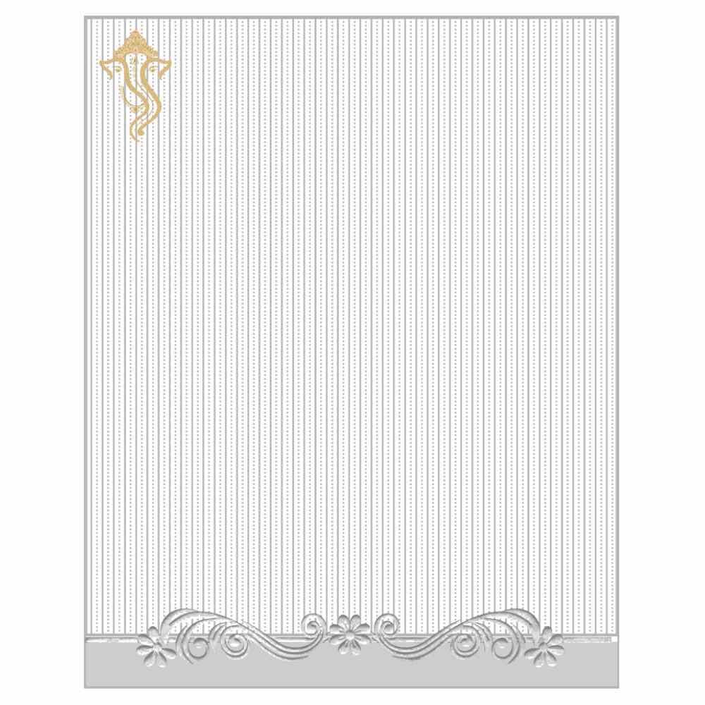 Invitation Card - Silver Blue Ganesha Card - KNK2471