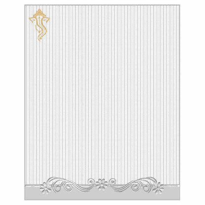 Invitation Card - Silver Blue Ganesha Card - KNK2471