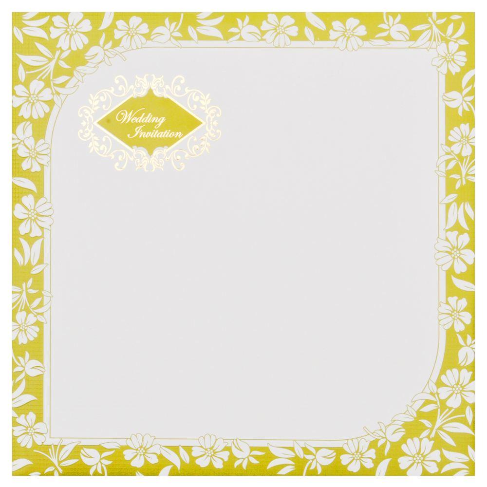 Green Floral Wedding Invitation Card-KNK2503