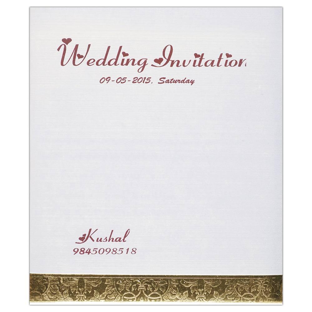 Invitation Card - Delightful Floral Hindu Ganesha Card in Purple-KNK2606