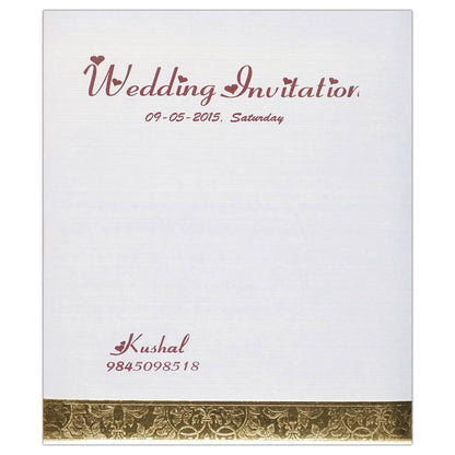 Invitation Card - Delightful Floral Hindu Ganesha Card in Purple-KNK2606