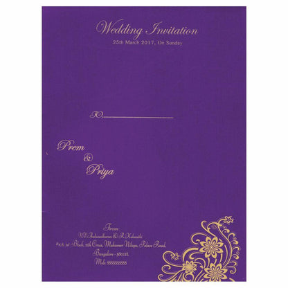 Voilet Wedding Invitation Card