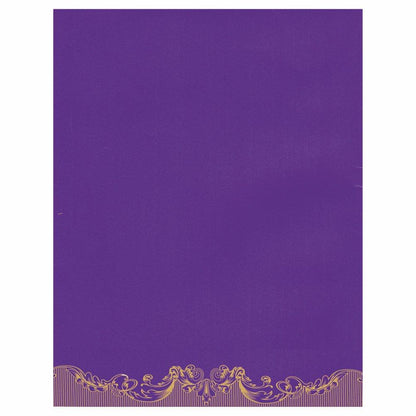 Royal Blue Shading With Gold Foiling Ganesha Wedding Card