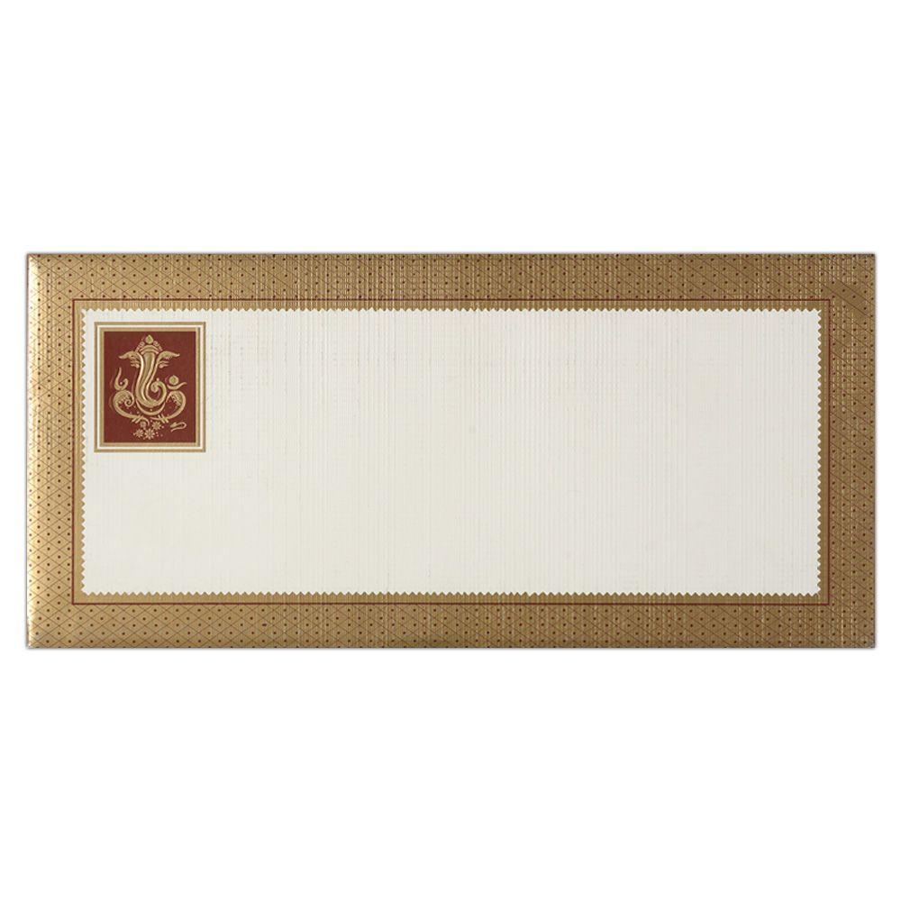 Invitation Card - Chic Golden Ganesha Shaadi Cards-KNK2756
