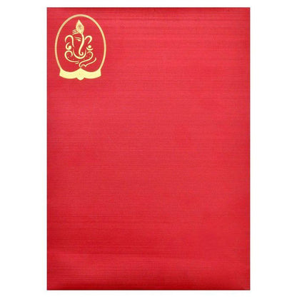 Eye-Catching Gold Shaded Ganesha Wedding Card - KNK2926-King of Cards