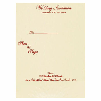 Classic Cream Shading with Ganesha Wedding Card - KNK3015-King of Cards