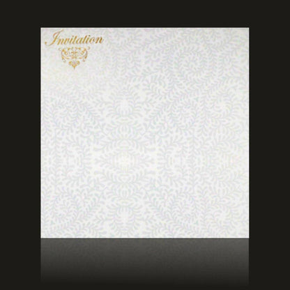 Elegant White Flower Laser Cut Wedding Card -  KNK30621