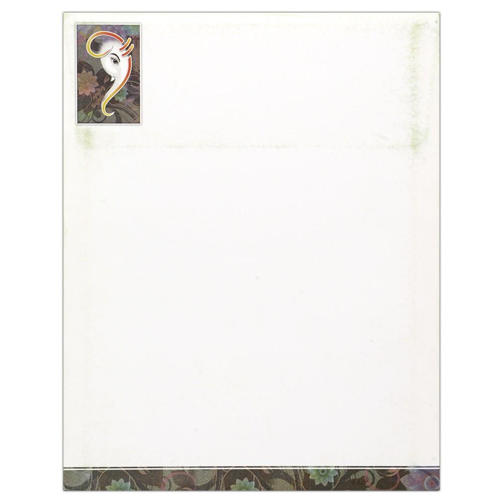 White Shiva Parvathi Floral Invitation