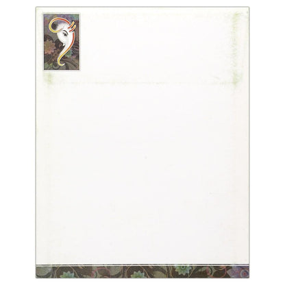 White Shiva Parvathi Floral Invitation