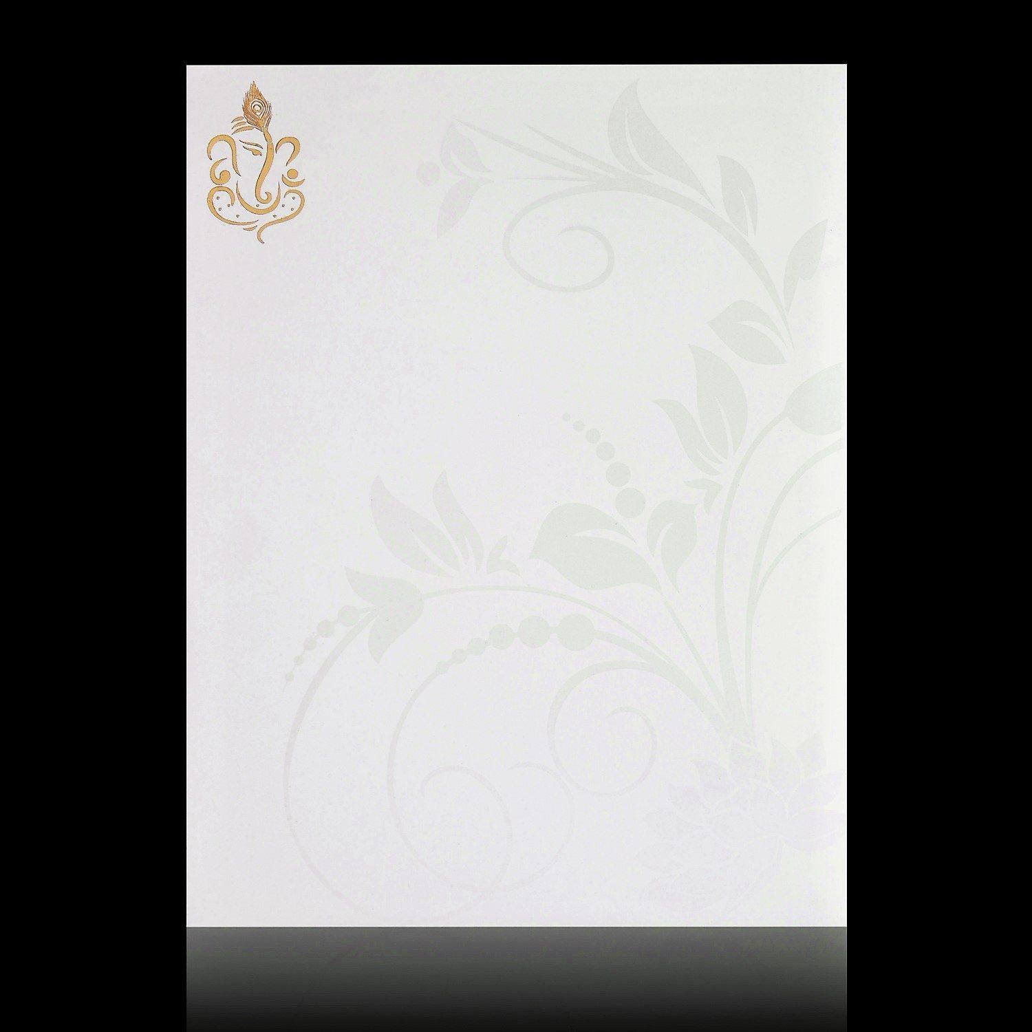 Beautiful Red Floral Theme Wedding Card - KNK3145