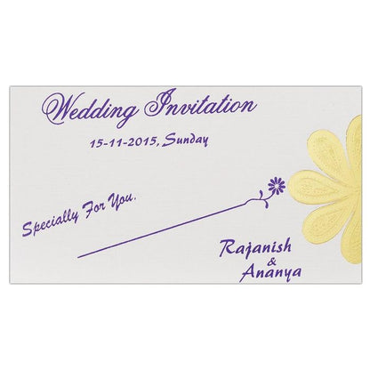 Invitation Card - Violet Floral Personal Wedding Invitation Card-KNK3166-King of Cards