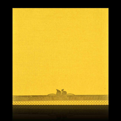 Yellow Metallic Wedding Invitation Card-KNK3292