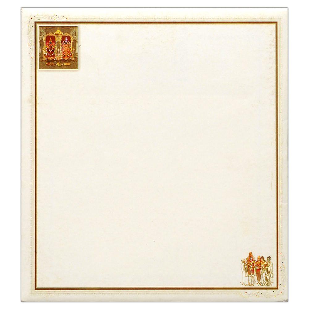 White Hindu Wedding Card