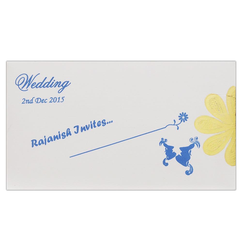 Invitation Card - Blue Floral Personal Wedding Invitation Card-KNK3574