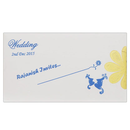 Invitation Card - Blue Floral Personal Wedding Invitation Card-KNK3574