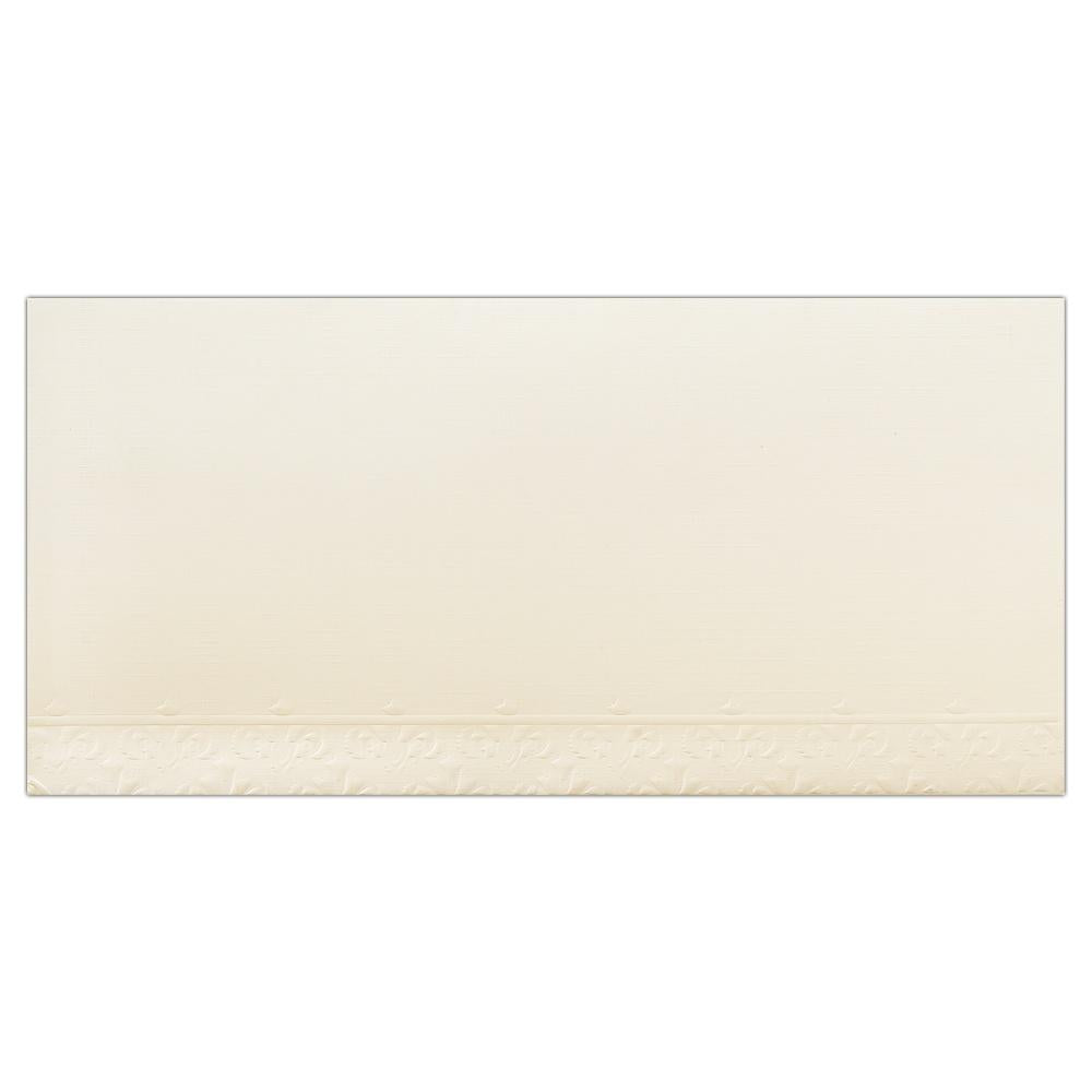 Invitation Card - Elegant White With Gold Border Wedding Card-KNK3632
