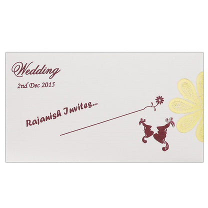 Invitation Card - Yellow Floral Personal Wedding Invitation Card-KNK3639