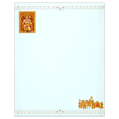 Fascinating Hanuman Theme With White Shading Wedding Card