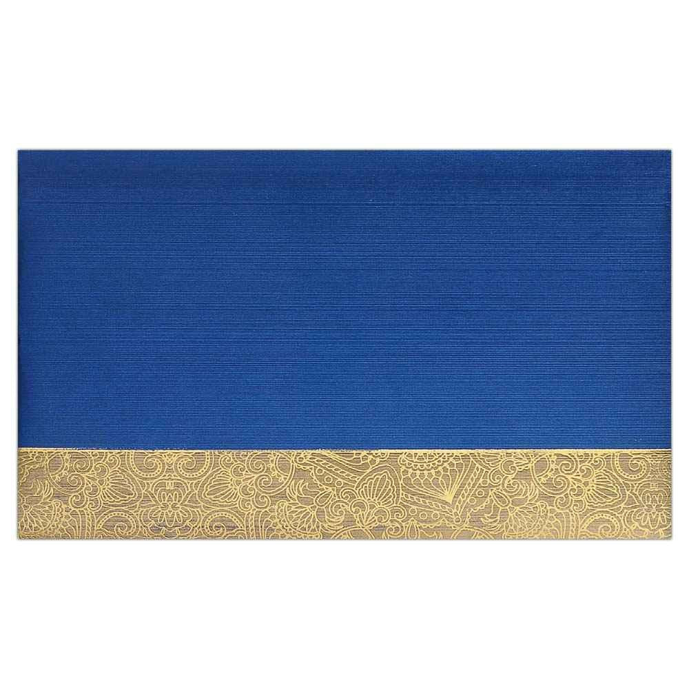 Invitation Card - Blue Personal Indian Wedding Card-KNK3814
