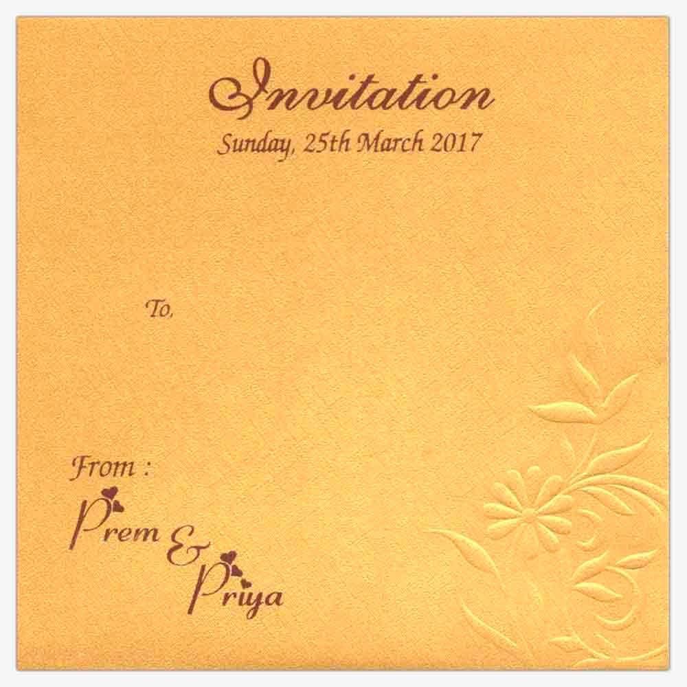 Unique Door Type maroon Shading Personal Wedding Card  - KNK3817 - Small (Personal Card)
