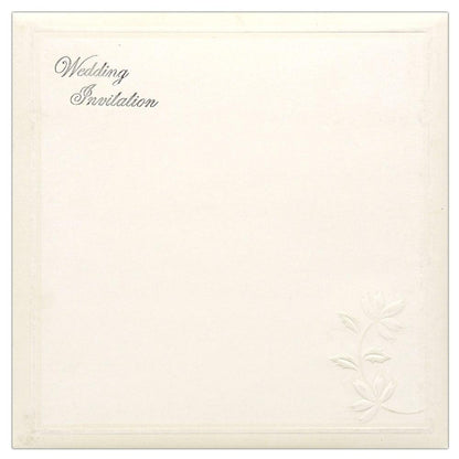 Invitation Card - White All-Religion Wedding Invitation Card- KNK3853