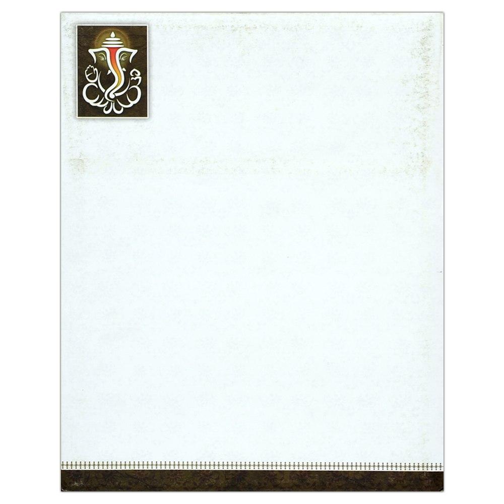 Floral Brown Balaji Alamelu Wedding Invitation Card
