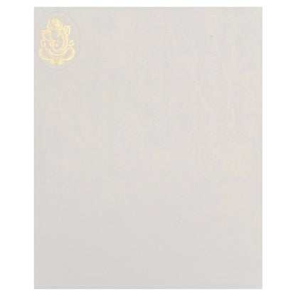White Ganesha Wedding Invitation Card-Knk3981