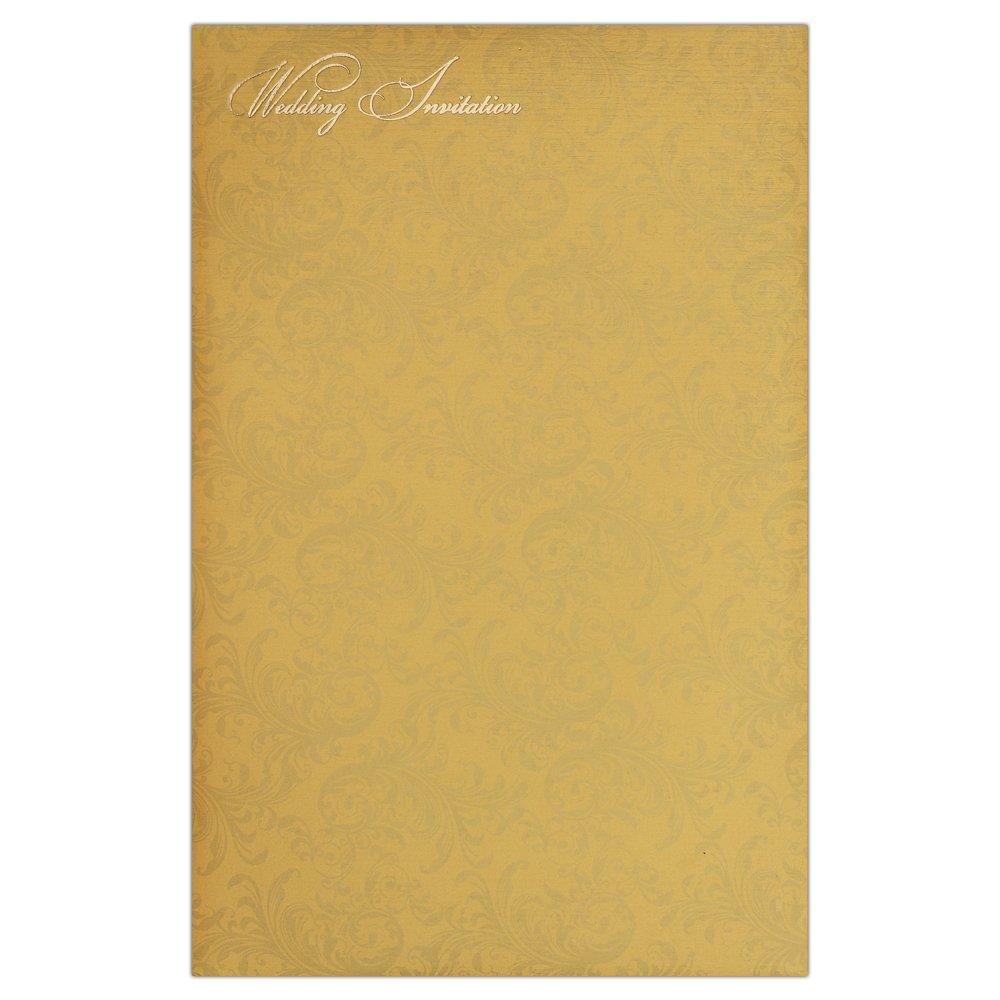 Gorgeous Gold Shading With Floral Theme Padded Wedding Card - KNK3997