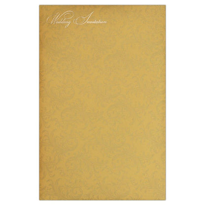 Gorgeous Gold Shading With Floral Theme Padded Wedding Card - KNK3997
