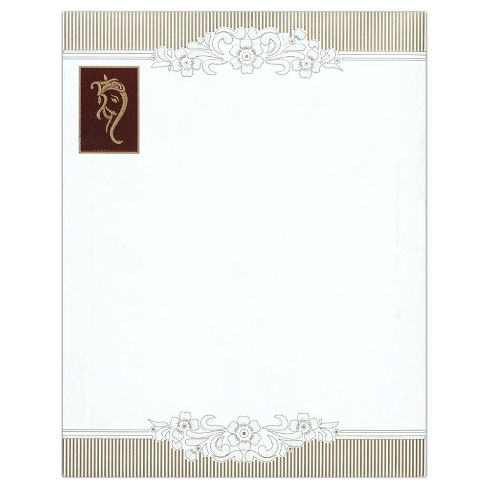 Invitation Card - Red Golden Designer Om Ganesha Invitation Card-KNK4176