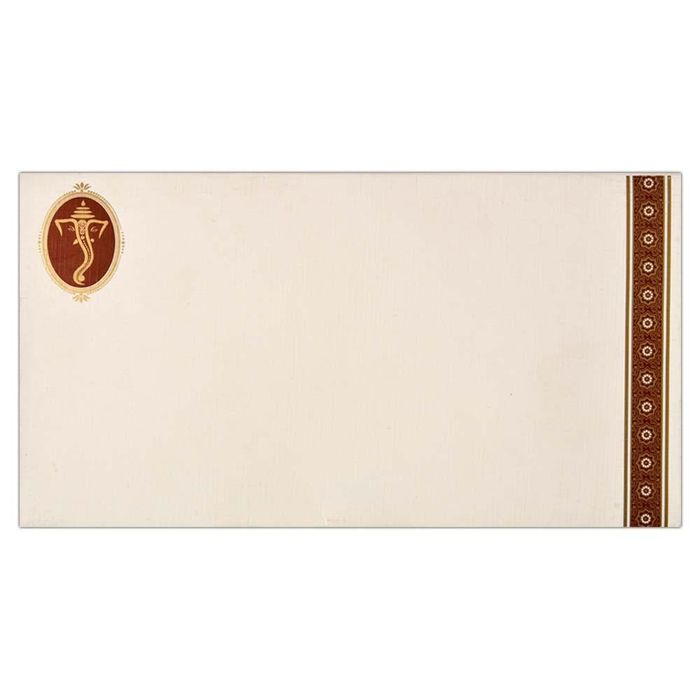 Invitation Card - Standard Horizontal Ganesha Wedding Invite-KNK4223-King of Cards