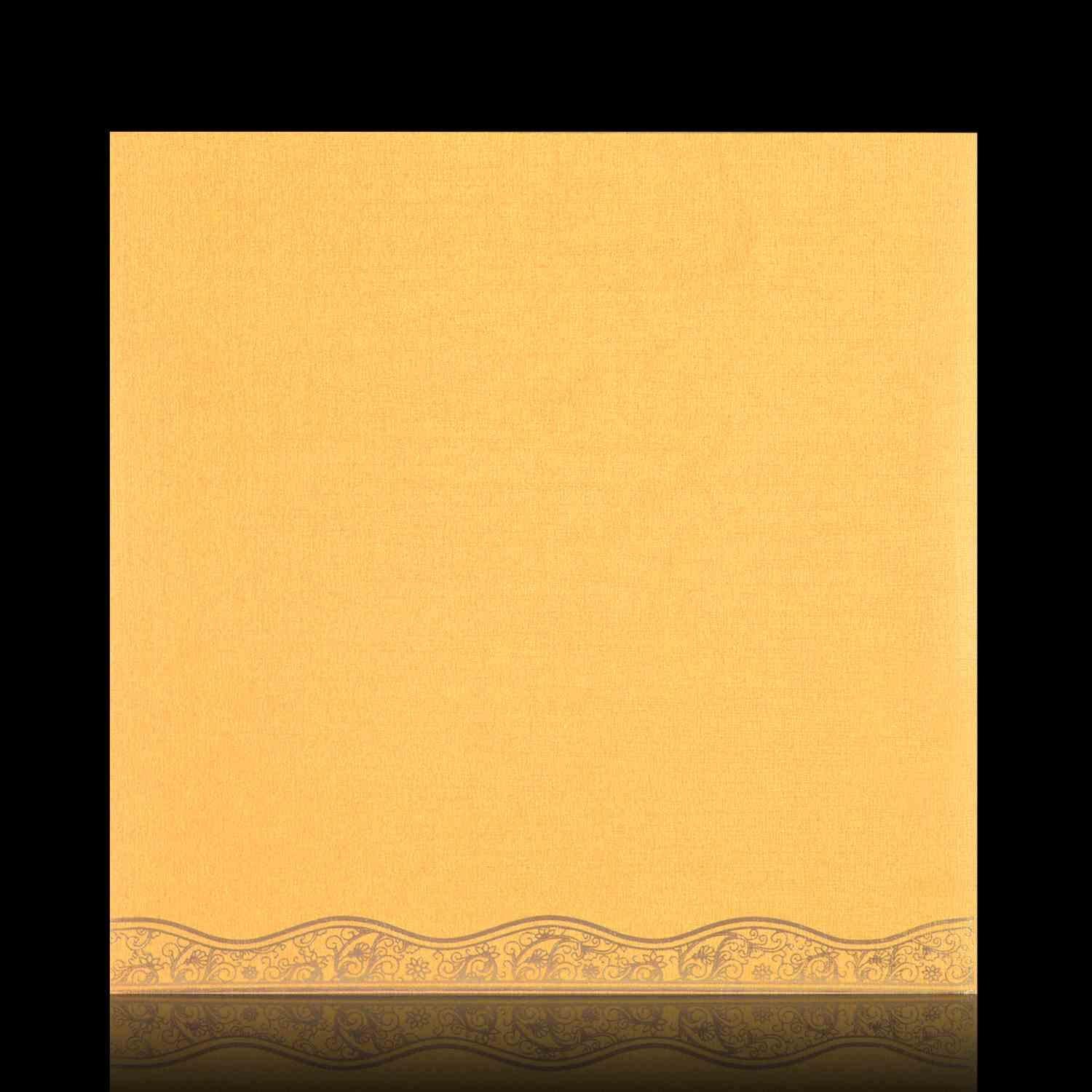 Charming Cream Shading With Gold Foiling Wedding Card