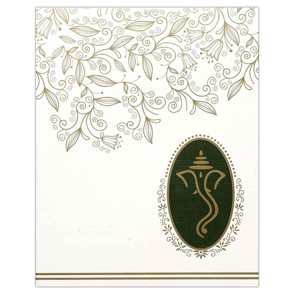 Invitation Card - Intricate Flower Design Wedding Invitation Card-KNK4323